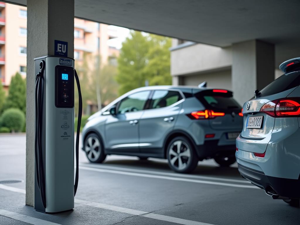 Colonnina di ricarica per veicoli elettrici installata in condominio a Bologna