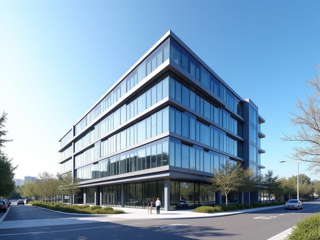 Edificio commerciale moderno realizzato a Bologna