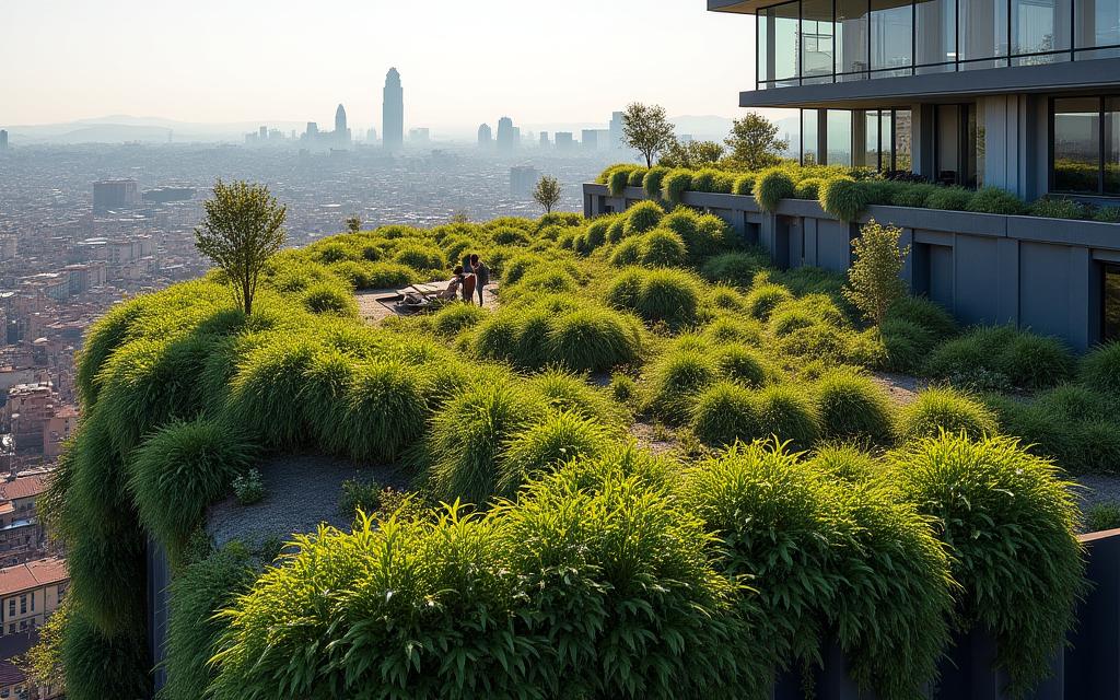 Tetto verde intensivo con giardino pensile a Bologna